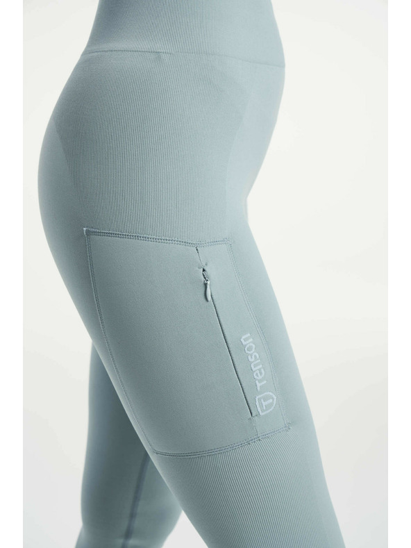 Tenson Damen Nahtlose Funktions-Leggings TENSON Seamless Tights W hellblau