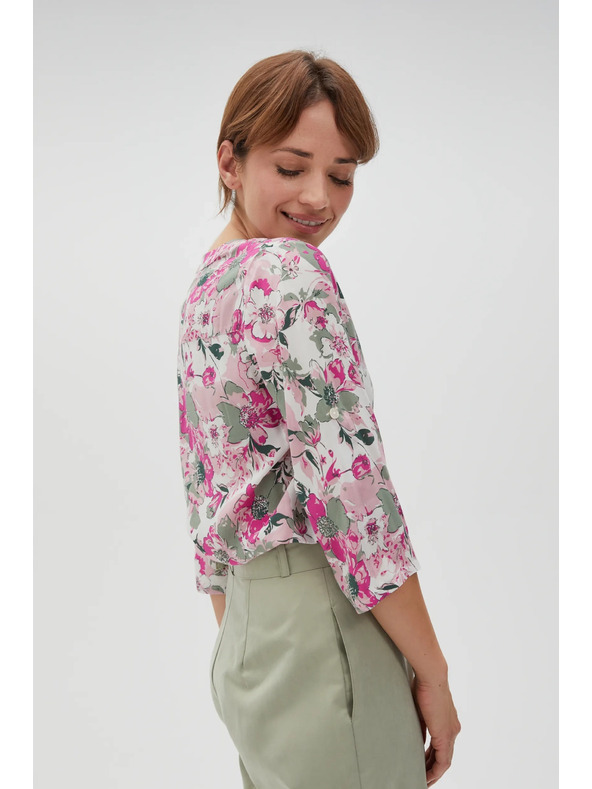 Moodo Damen-T-Shirt mit Blumenmuster Moodo