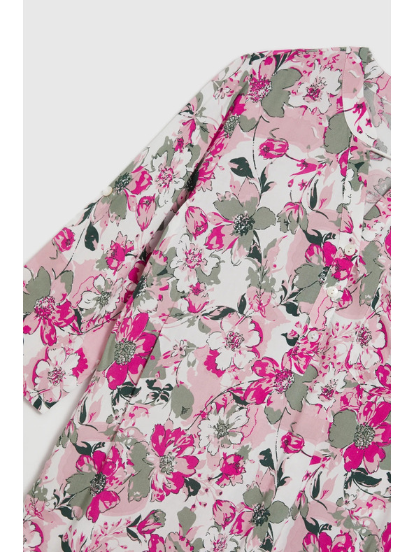 Moodo Damen-T-Shirt mit Blumenmuster Moodo