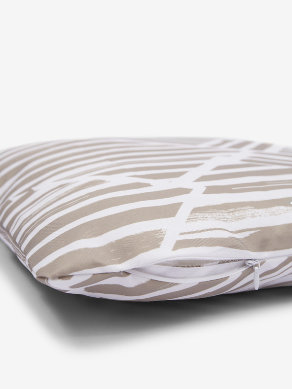 Kaemingk Weißes und braunes Außenkissen Kaemingk