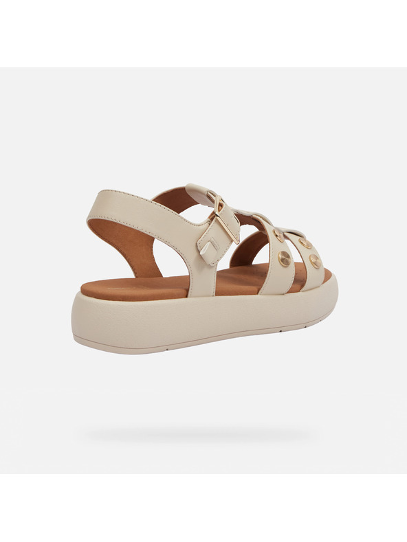 Geox Cremeweiße Geox Camalei Damensandalen