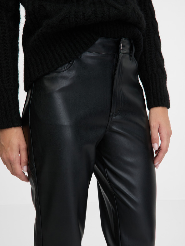 Orsay Braune Damen Kunstlederhose ORSAY