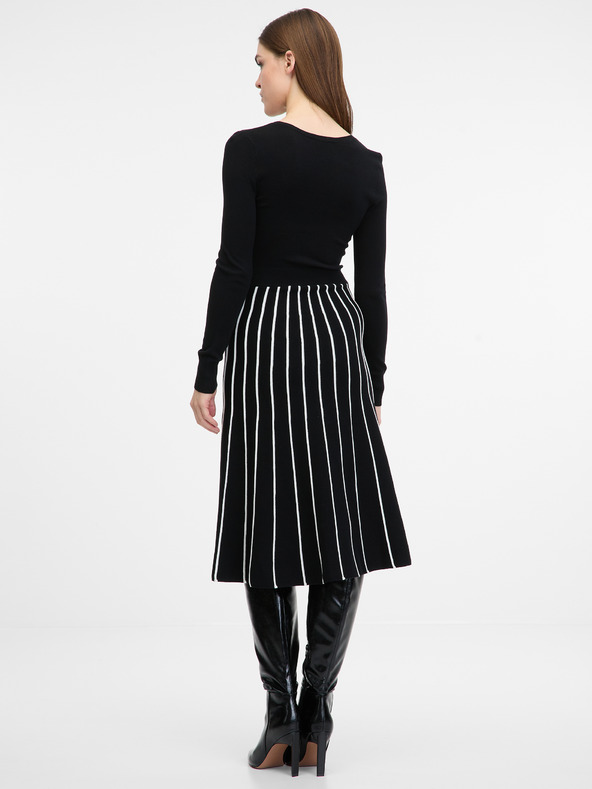 Orsay Schwarzes knielanges Damenkleid ORSAY