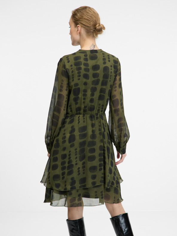 Orsay Grünes knielanges Damenkleid ORSAY