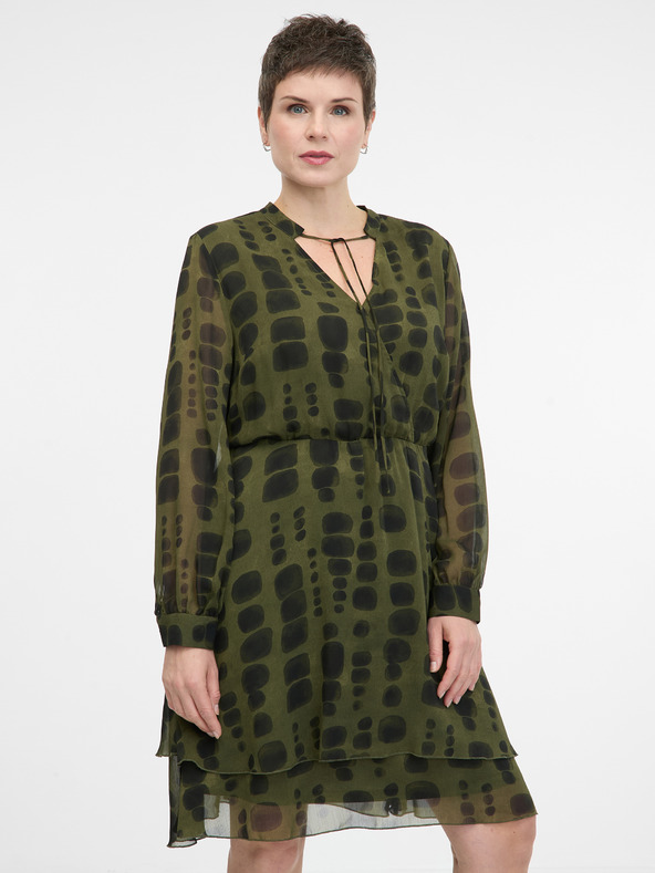 Orsay Grünes knielanges Damenkleid ORSAY