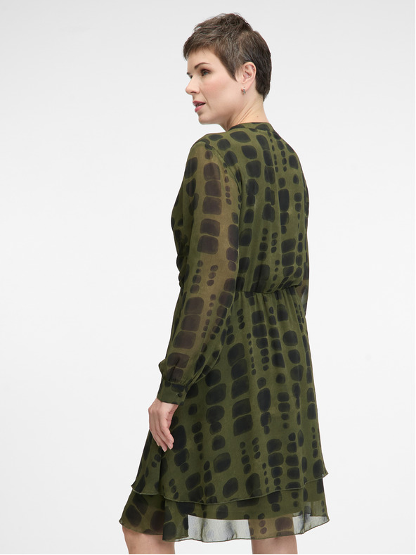 Orsay Grünes knielanges Damenkleid ORSAY