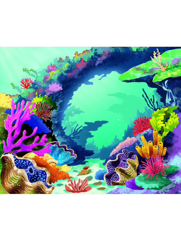 BAAGL  Lesen und Aufkleben – UNTER WASSER, Buch mit Stickern