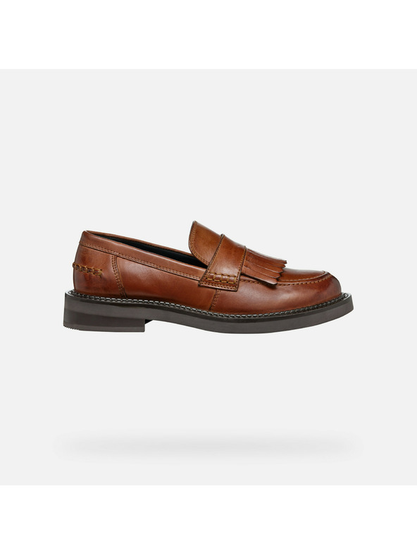 Geox Hellbraune Damen-Mokassins Geox Serilda
