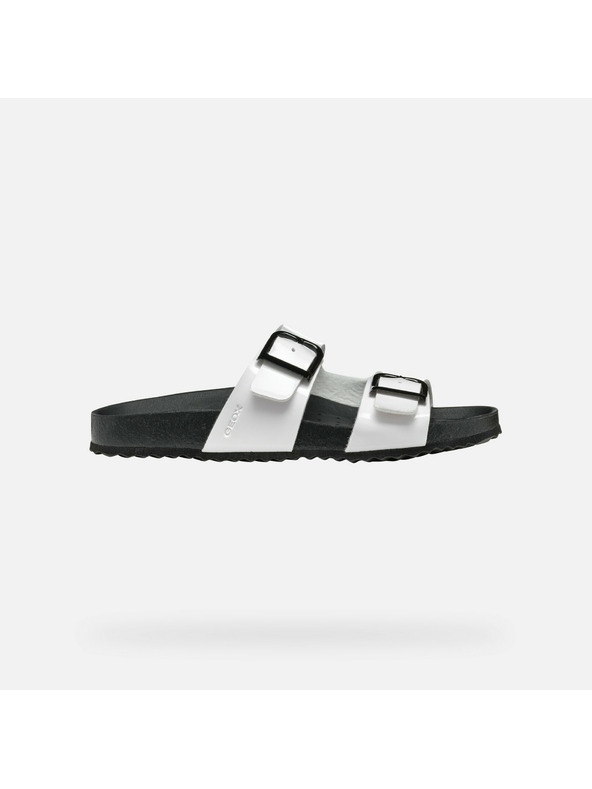 Geox Weiße Damen-Pantoletten Geox Brionia R