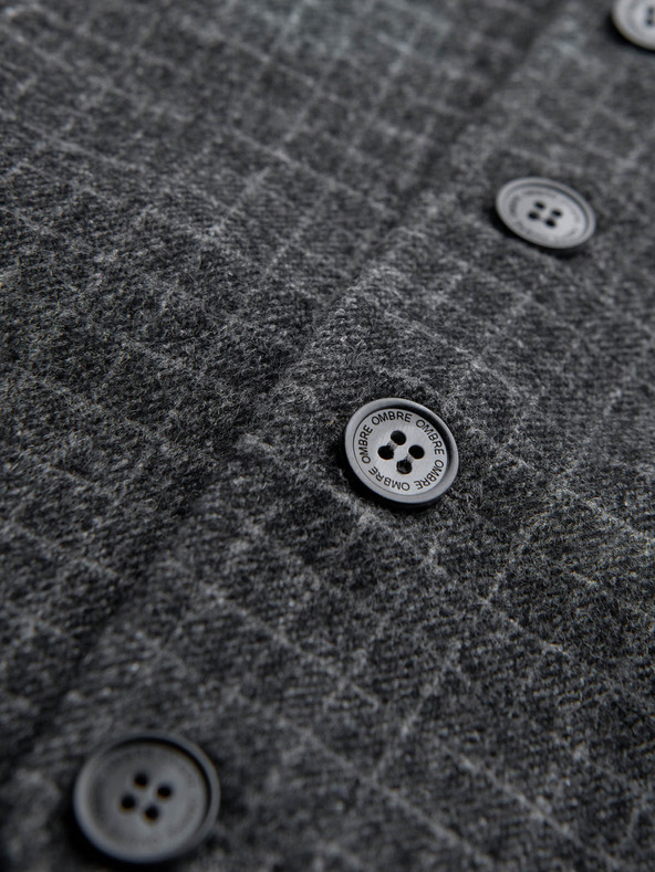 Ombre Clothing Herren Weste aus Wollmischung mit karierten Revers von Ombre Clothing