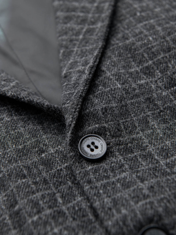 Ombre Clothing Herren Weste aus Wollmischung mit karierten Revers von Ombre Clothing