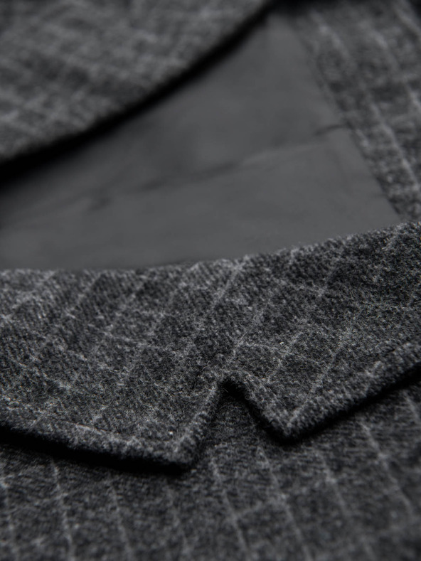 Ombre Clothing Herren Weste aus Wollmischung mit karierten Revers von Ombre Clothing