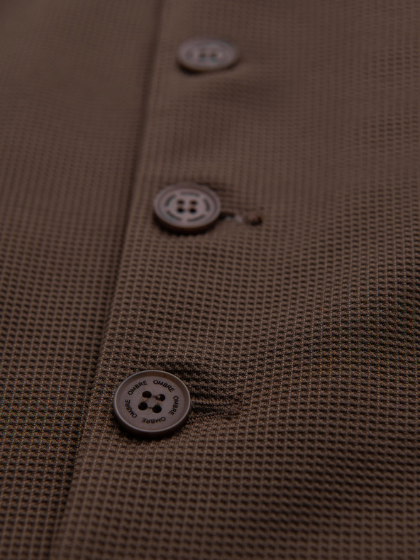 Ombre Clothing Herren strukturierte Strickweste maßgeschneidert mit Revers von Ombre Clothing