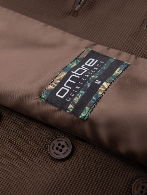 Ombre Clothing Herren strukturierte Strickweste maßgeschneidert mit Revers von Ombre Clothing