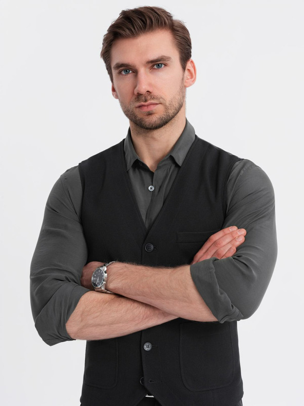 Ombre Clothing Herren strukturierte Weste mit Taschen von Ombre Clothing