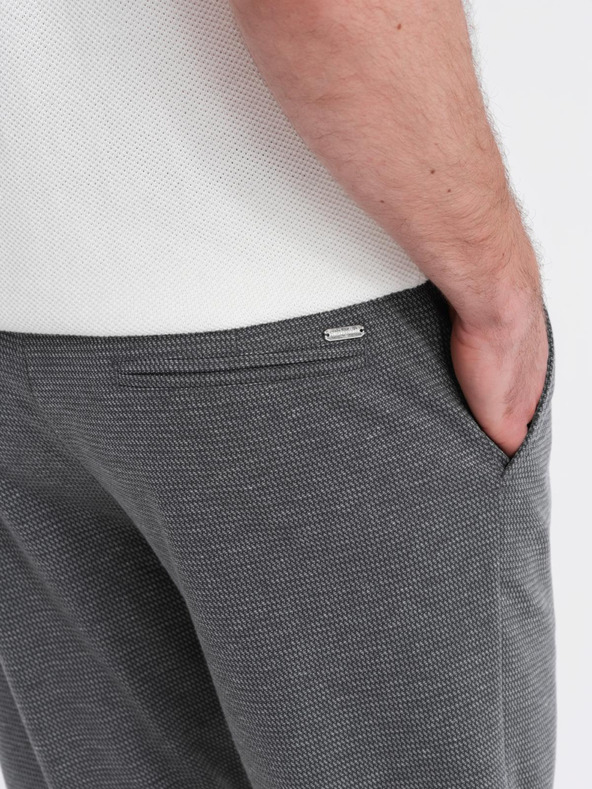 Ombre Clothing Herren strukturierte gestrickte Shorts mit elastischem Bund von Ombre Clothing