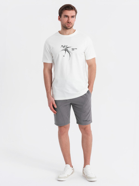 Ombre Clothing Herren kurze Jogginghose mit Print von Ombre Clothing