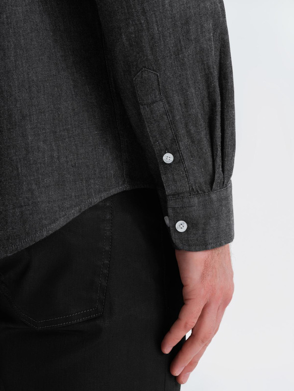 Ombre Clothing Herren Jeans-Hemd mit bestickter Tasche von Ombre Clothing