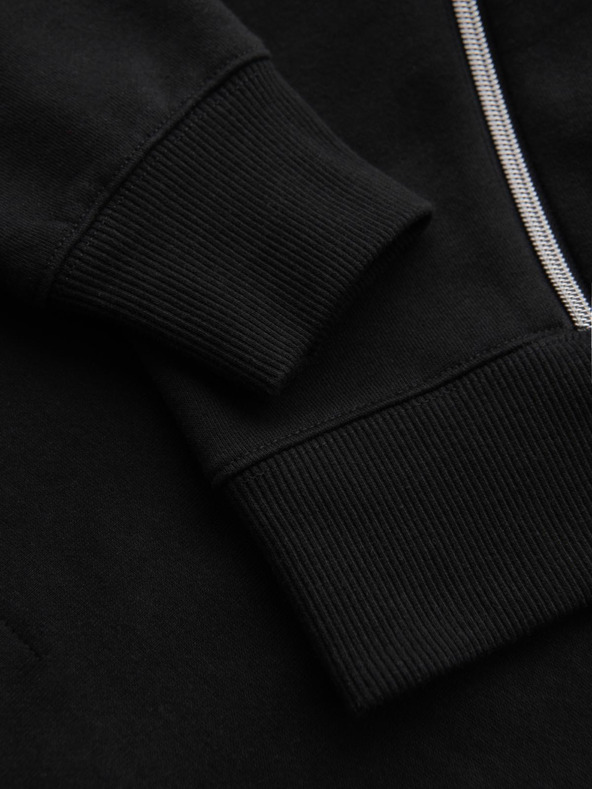 Ombre Clothing Gewaschene Herren-Sweatjacke mit dekorativer Naht am Ausschnitt Ombre Clothing