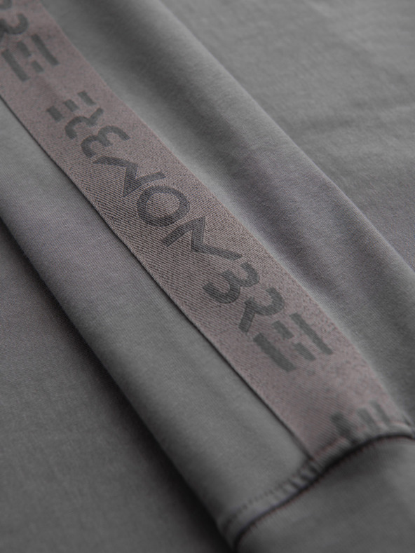 Ombre Clothing Herren-Langarm-T-Shirt aus Baumwolle mit Kante und Brust-Aufdruck Ombre Clothing