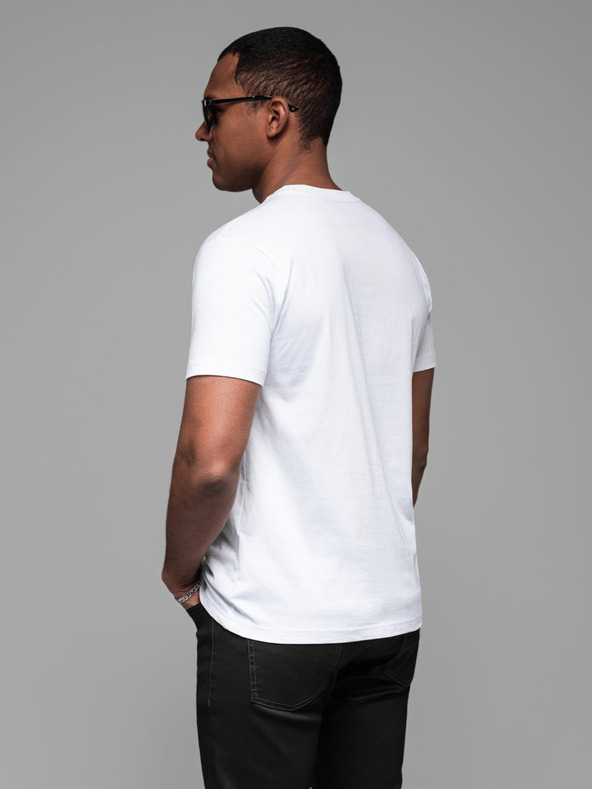 Ombre Clothing Herren-T-Shirt aus Baumwoll-Jersey mit großer Schrift an der Seite Ombre Clothing