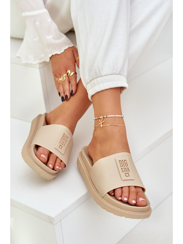 BIG STAR SHOES Damen-Hausschuhe Big Star – Beige Größe: