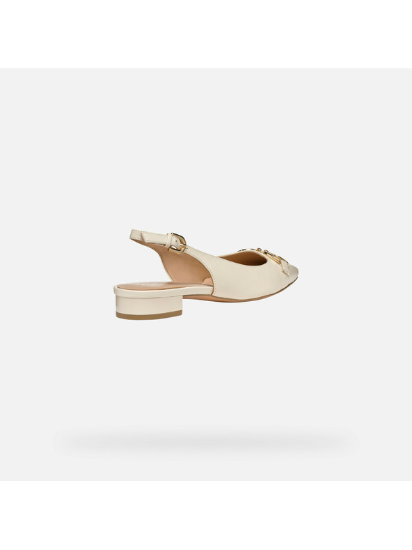 Geox Cremefarbene Damen-Ballerinas Geox Giselda 15