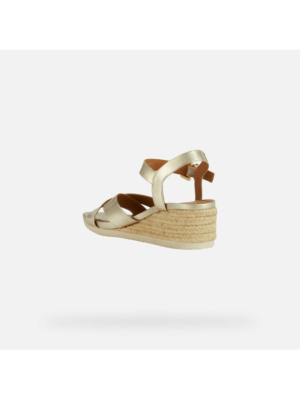 Geox Goldene Damen Sandalen Geox Ischia Corda