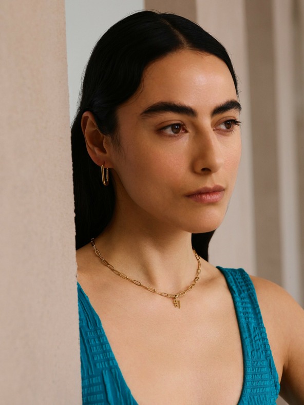 Rosefield Rosefield Halskette in Goldfarbe Oval JNOLG-J543