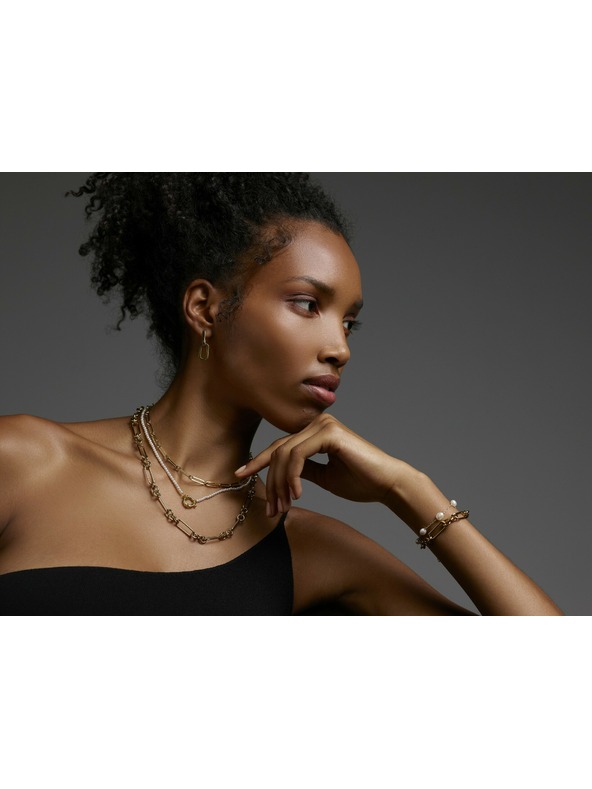 Rosefield Rosefield Halskette in Goldfarbe Oval JNOLG-J543