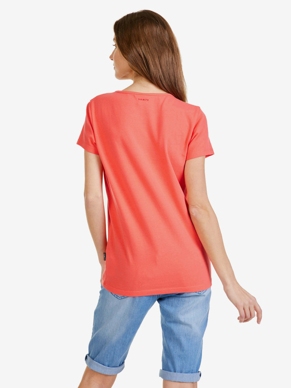 Sam 73 Korallenfarbenes Damen-T-Shirt SAM 73 Deborah