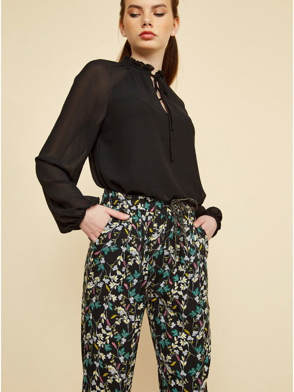 ZOOT.lab Schwarze geblümte Damenhose ZOOT.lab Rosalyn