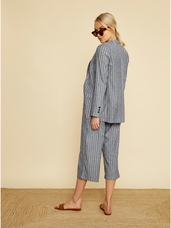 ZOOT.lab ZOOT.lab Ursala grau und blau gestreifte Damenjacke