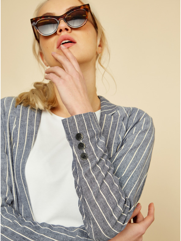 ZOOT.lab ZOOT.lab Ursala grau und blau gestreifte Damenjacke