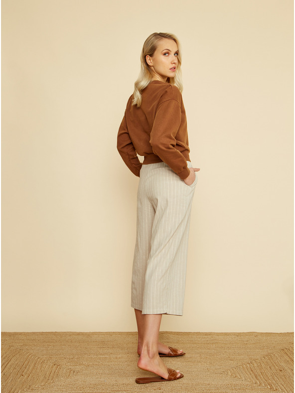 ZOOT.lab Beige gestreifte Culottes ZOOT.lab Anika