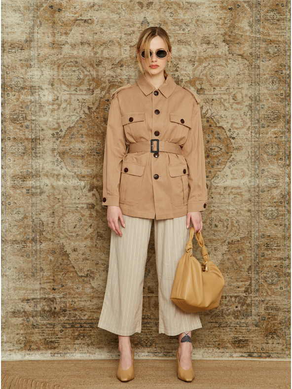 ZOOT.lab Beige gestreifte Culottes ZOOT.lab Anika