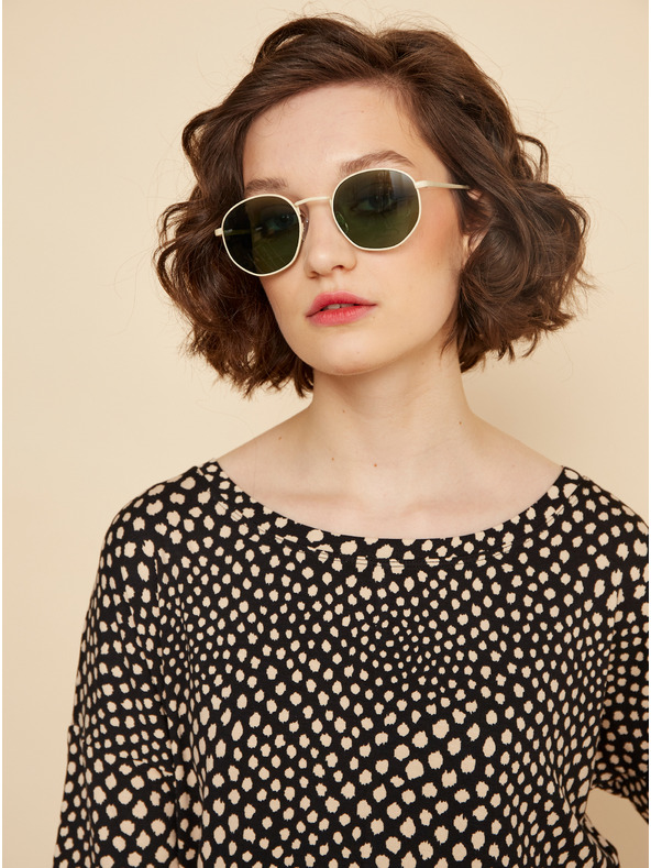 ZOOT.lab Beige-schwarzes gemustertes Damen-T-Shirt ZOOT.lab Normandy