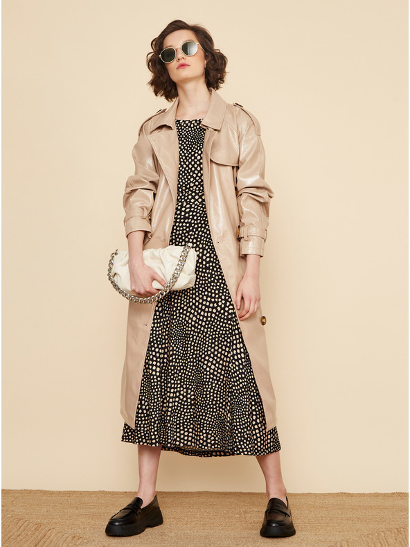 ZOOT.lab Beige-schwarzes gemustertes Damen-T-Shirt ZOOT.lab Normandy