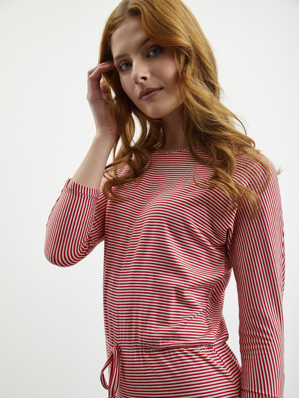 ZOOT.lab Weiß-rot gestreiftes Damenkleid mit Krawatte ZOOT.lab Demi