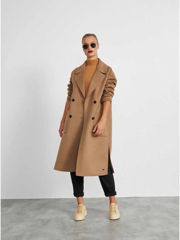 ZOOT.lab Braune lockere Strickjacke aus Wollgemisch METROOPOLIS by ZOOT.lab Belen