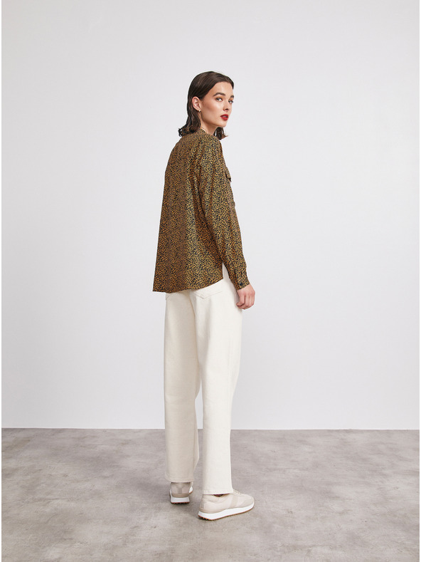 ZOOT.lab Schwarzes und braunes gemustertes lockeres Damenhemd METROOPOLIS von ZOOT.lab Ingrid