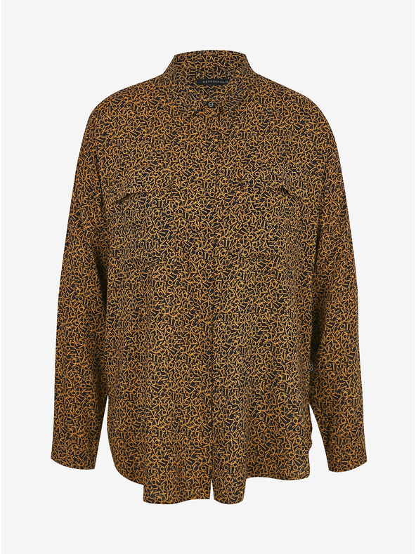 ZOOT.lab Schwarzes und braunes gemustertes lockeres Damenhemd METROOPOLIS von ZOOT.lab Ingrid