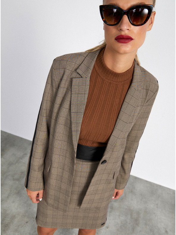 ZOOT.lab Hellgrauer karierter Etuirock für Damen METROOPOLIS von ZOOT.lab Fatima