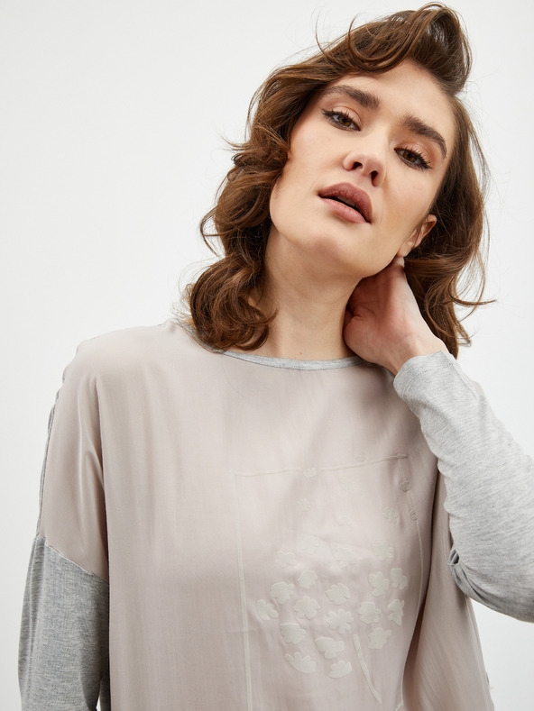 ZOOT.lab Hellgraues bedrucktes Damen-T-Shirt ZOOT.lab Rozy