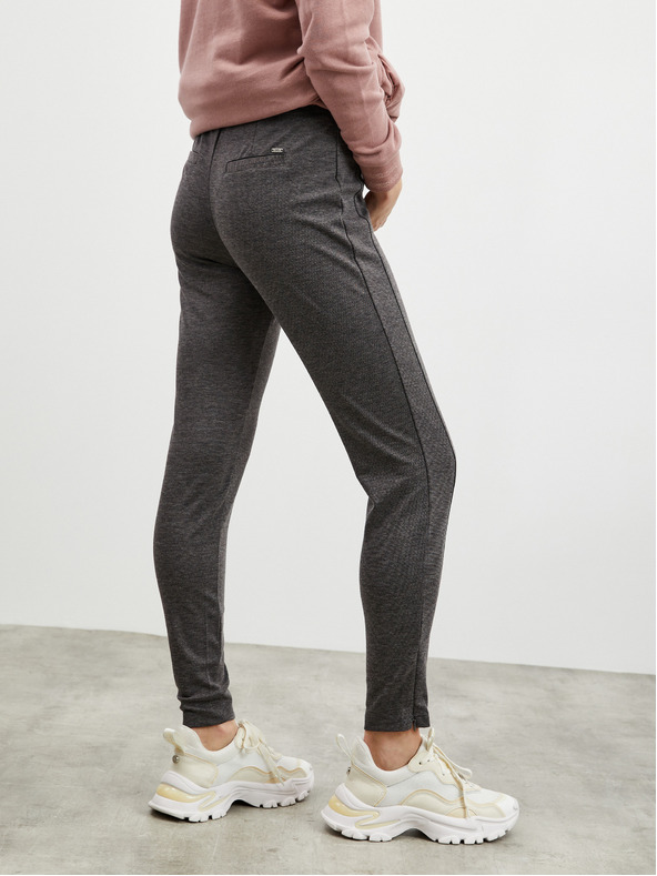 ZOOT.lab ZOOT.lab Calista dunkelgraue Slim Fit Leggings mit Reißverschluss für Damen