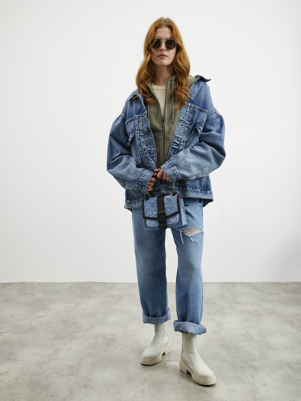 ZOOT.lab Khakifarbener Damen-Kapuzenpullover mit Reißverschluss ZOOT.lab