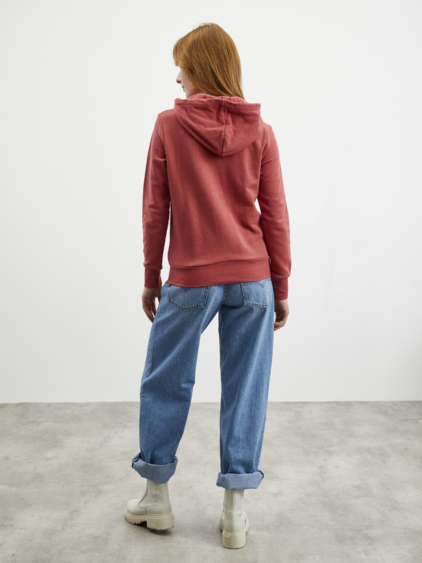 ZOOT.lab Korallfarbener Damen-Kapuzenpullover mit Reißverschluss ZOOT.lab Laura