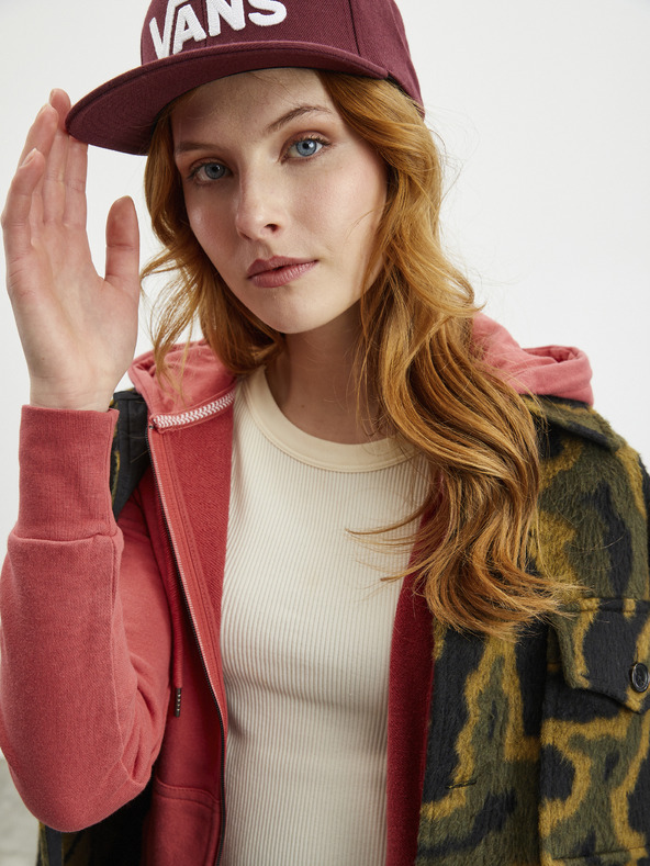 ZOOT.lab Korallfarbener Damen-Kapuzenpullover mit Reißverschluss ZOOT.lab Laura