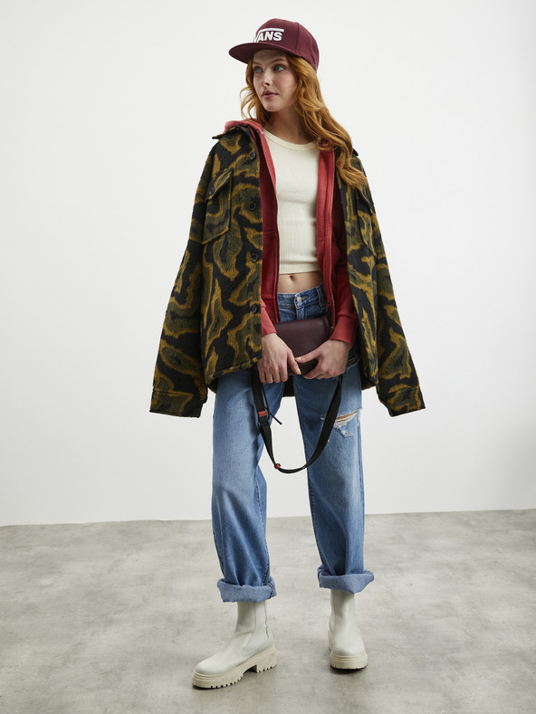 ZOOT.lab Korallfarbener Damen-Kapuzenpullover mit Reißverschluss ZOOT.lab Laura