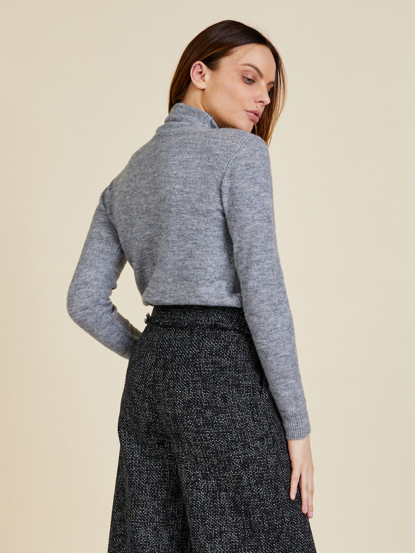 ZOOT.lab Grauer Damen-Rollkragenpullover gestreift ZOOT.lab